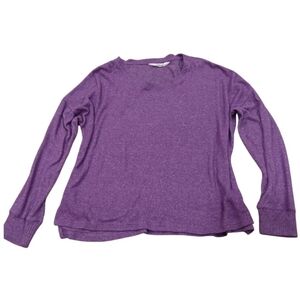 Lounge Life Women's crew sweater Purple Sz XL Rayon Soft Fall/winter